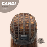 JBEXTENSION 20 Inches Auburn with Highlight Pre-Cut Side Part Frontlace Glueless Wig CANDI AUBURN