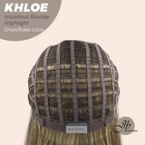 JBEXTENSION 12 Inches Bob Cut Hazelnut Blonde Highlight Pre-Cut Snowflake Lace Frontlace Glueless Wig KHLOE HAZELNUT BLONDE HIGHLIGHT【PERMATEASE】