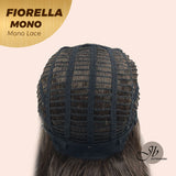 JBEXTENSION FIORELLA MONO Full Monofilament Wig 17 Inches Brown Curly Full Mono Lace Wig FIORELLA MONO