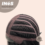 JBEXTENSION 22 Inches Natural Black Pre-Cut Snowflake Lace Frontlace Glueless Wig INéS NATURAL BLACK【PERMATEASE】
