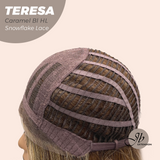 [PRE-ORDER] JBEXTENSION 18 Inches Caramel Blonde Highlight Pre-Cut Snowflake Lace Frontlace Glueless Wig TERESA CARAMEL BLONDE HIGHLIGHT【PERMATEASE】