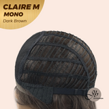 [PRE-ORDER] HOT OF SEASON - CLAIRE MONO DARK BROWN Partial Monofilament Wig 22 Inches Dark Brown Partial Mono Lace Glueless Wig Claire Mono Dark Brown