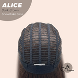 [PRE-ORDER] JBEXTENSION 12 Inches Dark Brown Pre-Cut Side Part Snowflake Lace Frontlace Glueless Wig ALICE DARK BROWN【BENDY EAR TABS】