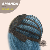 JBEXTENSION GENERATION FIVE 28 Inches Blue Long Wave Wig AMANDA G5 BLUE