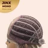 JBEXTENSION JINX MONO Monofilament Handmade Wig 6X5 Full Monofilament Hand Tied Top Wig 12 Inches Blonde Mono Lace Wig With Anti-slip Silicone Strips Glueless Wig JINX MONO【BENDY EAR TABS】