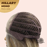 Nichole's Selection - HILLARY MONO Full Monofilament Wig 16 Inches Blonde With Dark Root Straight Mono Lace Wig With Anti-slip Silicone Strips Glueless Wig Hillary Mono