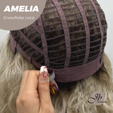 JBEXTENSION 13 Inches Deep Curly Blonde Pre-Cut Snowflake Lace Frontlace Glueless Wig AMELIA【PERMATEASE】