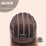 JBEXTENSION 12 Inches Apricot Pre-Cut Side Part Snowflake Lace Frontlace Glueless Wig ALICE APRICOT