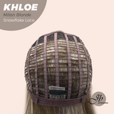 JBEXTENSION 12 Inches Bob Cut Milan Blonde Pre-Cut Snowflake Lace Frontlace Glueless Wig KHLOE MILAN BLONDE【PERMATEASE】