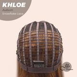 JBEXTENSION 12 Inches Bob Cut Auburn Pre-Cut Snowflake Lace Frontlace Glueless Wig KHLOE AUBURN【PERMATEASE】