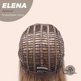 JBEXTENSION 18 Inches Apricot Pre-Cut Snowflake Lace Frontlace Glueless Wig ELENA APRICOT【PERMATEASE】【BENDY EAR TABS】