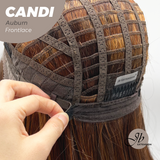 JBEXTENSION 20 Inches Auburn with Highlight Pre-Cut Side Part Frontlace Glueless Wig CANDI AUBURN