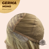 JBEXTENSION GERMA MONO Full Monofilament Handmade Full Lace Full Hand Tied Wig 14 Inches Honey Blonde Mono Lace Handmade Futura Fiber Wig Glueless Wig GERMA MONO