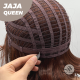 JBEXTENSION 12 Inches Red Short Women Fashion Wig With Bangs JAJA QUEEN RED【PLUS PERMATEASE】【BENDY EAR TABS】