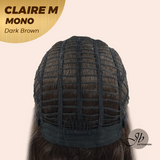 [PRE-ORDER] HOT OF SEASON - CLAIRE MONO DARK BROWN Partial Monofilament Wig 22 Inches Dark Brown Partial Mono Lace Glueless Wig Claire Mono Dark Brown