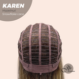 JBEXTENSION 18 Inches Hazelnut Pre-Cut T Part Snowflake Lace Frontlace Glueless Wig KAREN HAZELNUT【BENDY EAR TABS】