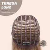 [PRE-ORDER] JBEXTENSION 22 Inches Long Apricot Pre-Cut Snowflake Lace Frontlace Glueless Wig TERESA LONG APRICOT【PERMATEASE】【BENDY EAR TABS】