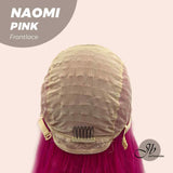 JBEXTENSION 28 pulgadas mezcla rosa fucsia color moda peluca frontal NAOMI PINK
