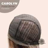 JBEXTENSION 26 Inches Straight Pinkish Blonde Highlight Pre-Cut Frontlace Glueless Wig CAROLYN