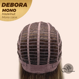 JBEXTENSION DEBORA MONO Monofilament Handmade Wig 6X5 Full Monofilament Hand Tied Top Wig 20 Inches Hazelnut Mono Lace Wig With Anti-slip Silicone Strips Glueless Wig DEBORA MONO HAZELNUT【BENDY EAR TABS】