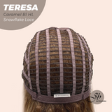 [PRE-ORDER] JBEXTENSION 18 Inches Caramel Blonde Highlight Pre-Cut Snowflake Lace Frontlace Glueless Wig TERESA CARAMEL BLONDE HIGHLIGHT【PERMATEASE】