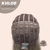 JBEXTENSION 12 Inches Bob Cut Venice Blonde Pre-Cut Snowflake Lace Frontlace Glueless Wig KHLOE VENICE BLONDE【PERMATEASE】