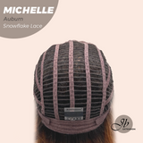 JBEXTENSION 10 Inches Auburn Pre-Cut Side Part Snowflake Lace Frontlace Glueless Wig MICHELLE AUBURN