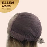 JBEXTENSION ELLEN MONO Full Monofilament Handmade Full Lace Full Hand Tied Wig 12 Inches Blonde Mono Lace Handmade Futura Fiber Wig Glueless Wig ELLEN MONO