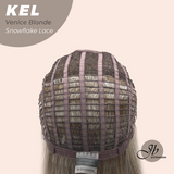 JBEXTENSION 22 Inches Venice Blonde Pre-Cut Snowflake Lace Frontlace Glueless Wig KEL VENICE BLONDE【PERMATEASE】【BENDY EAR TABS】