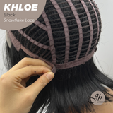 Nichole's Selection -12 Inches Bob Cut Black Pre-Cut Snowflake Lace Frontlace Glueless Wig KHLOE BLACK