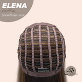 JBEXTENSION 18 Inches Caramel Pre-Cut Snowflake Lace Frontlace Glueless Wig ELENA CARAMEL【PERMATEASE】【BENDY EAR TABS】
