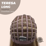 JBEXTENSION 22 Inches Long Hazelnut Pre-Cut Snowflake Lace Frontlace Glueless Wig TERESA LONG HAZELNUT【PERMATEASE】【BENDY EAR TABS】