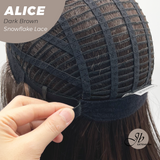 [PRE-ORDER] JBEXTENSION 12 Inches Dark Brown Pre-Cut Side Part Snowflake Lace Frontlace Glueless Wig ALICE DARK BROWN【BENDY EAR TABS】