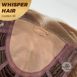 JBEXTENSION 14inch|18inch Clip-In Snowflake Lace Straight Hair Topper Monofilament– Crown & Hairline Coverage WHISPERHAIR
