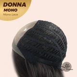 [PRE-ORDER] JBEXTENSION DONNA MONO Monofilament Handmade Wig 6X5 Full Monofilament Hand Tied Top Wig 18 Inches Dark Brown Wave Mono Lace Wig With Anti-slip Silicone Strips Glueless Wig DONNA MONO