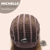 JBEXTENSION 10 Inches Cream Caramel Pre-Cut Side Part Snowflake Lace Frontlace Glueless Wig MICHELLE CREAM CARAMEL【BENDY EAR TABS】