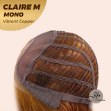 HOT OF SEASON -  CLAIRE MONO VIBRANT COPPER Partial Monofilament Wig 22 Inches Vibrant Copper Partial Mono Lace Glueless Wig Claire Mono Vibrant Copper