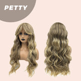 JBEXTENSION 25 Inches Body Wave Mix Blonde Fashion Wig With Bangs PETTY