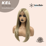 [PRE-ORDER]JBEXTENSION 22 Inches Mix Blonde Pre-Cut Snowflake Lace Frontlace Glueless Wig KEL MIX BLONDE