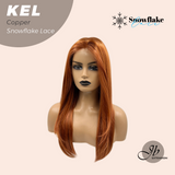 JBEXTENSION 22 Inches Copper Pre-Cut Snowflake Lace Frontlace Glueless Wig KEL COPPER