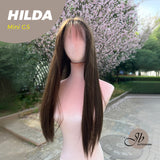 HOT OF SEASON - Mini G5 28 Inches Long Cold Brown Straight Wig With Bangs HILDA