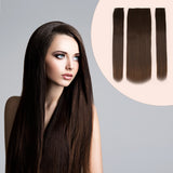 JBEXTENSION 3 extensiones de cabello con clip para mujer, largas, suaves y rectas, extensiones de pelo sintético de doble trama, cabeza completa de 24 pulgadas 