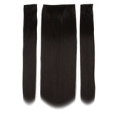 JBEXTENSION 3 extensiones de cabello con clip para mujer, largas, suaves y rectas, extensiones de pelo sintético de doble trama, cabeza completa de 24 pulgadas 