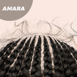 JBEXTENSION pelucas trenzadas con encaje Frontal completo de 36 pulgadas para mujer peluca con trenzas en caja con pelo de bebé Frontal de encaje sintético AMARA