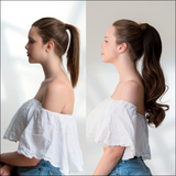 Copy this trendy hairstyle with with 23" Curly Ponytail