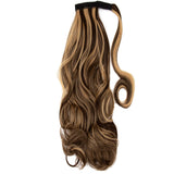 JBEXTESION LONG CURLY PONYTAIL with HIGHLINES  Heat Resistant Wrap Around Ponytail 27 INCH