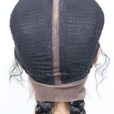 JBEXTENSION Pelucas trenzadas de caja frontal de encaje de 40 pulgadas para mujeres con pelo de bebé Pelucas trenzadas de caja holandesa grande con encaje frontal sintético de primera calidad para mujeres (Zendaya) 