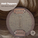 JBEXTENSION Hair Toppers for Women Real Human Hair Clip in Bangs 100% Remy Human Hair Toppers Hair Pieces for Women Hand-madeJB toupee/ toupet Top Hair Piece Straight Hair Pieces for Women with Thinning Hair