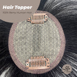 JBEXTENSION Hair Toppers for Women Real Human Hair Clip in Bangs 100% Remy Human Hair Toppers Hair Pieces for Women Hand-madeJB toupee/ toupet Top Hair Piece Straight Hair Pieces for Women with Thinning Hair
