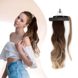 23" Ponytail Curly Clip-In BALAYAGE BLONDE